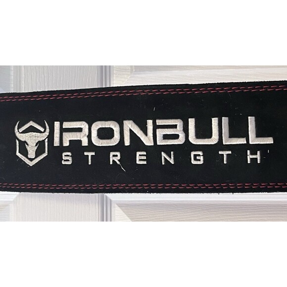 Iron Bull Strength Leather Weight Training Power Lifting Belt Womens S Red Black - Picture 3 of 8